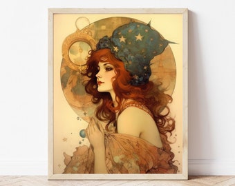 Impresión de brujas - Impresión de arte de brujas / Decoración de habitaciones de brujas / Arte de pared de brujas / Impresión de arte boho / Arte imprimible