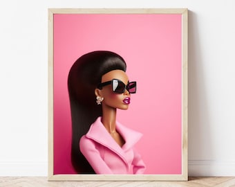 Hot Pink Wall Art | Pop Culture Art | Girly Wall Art | Preppy Wall Art