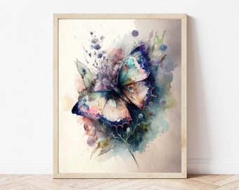 Watercolor Butterfly - Butterfly Print | Butterfly Artwork | Digital Download | Butterfly Wall Art | Butterfly Nursery