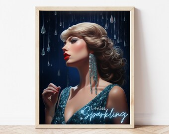 Sparkling Print - Midnight Print | In My Era | Dorm Room Decor | Pop Culture Print