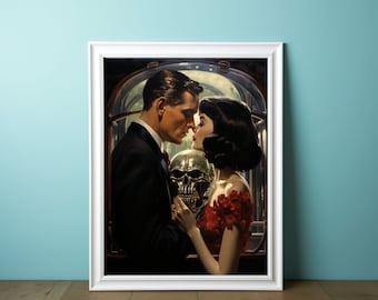 Pulp Art Digital Download - Retro Futurism Art | Retro Sci Fi Art | Trippy Wall Art | Surreal Wall Art