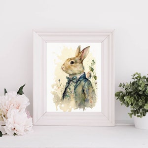 Peter Rabbit Poster - Peter Kaninchen Kunst | Digitaler Download | Aquarell Druck | Peter Rabbit-Kinderzimmer