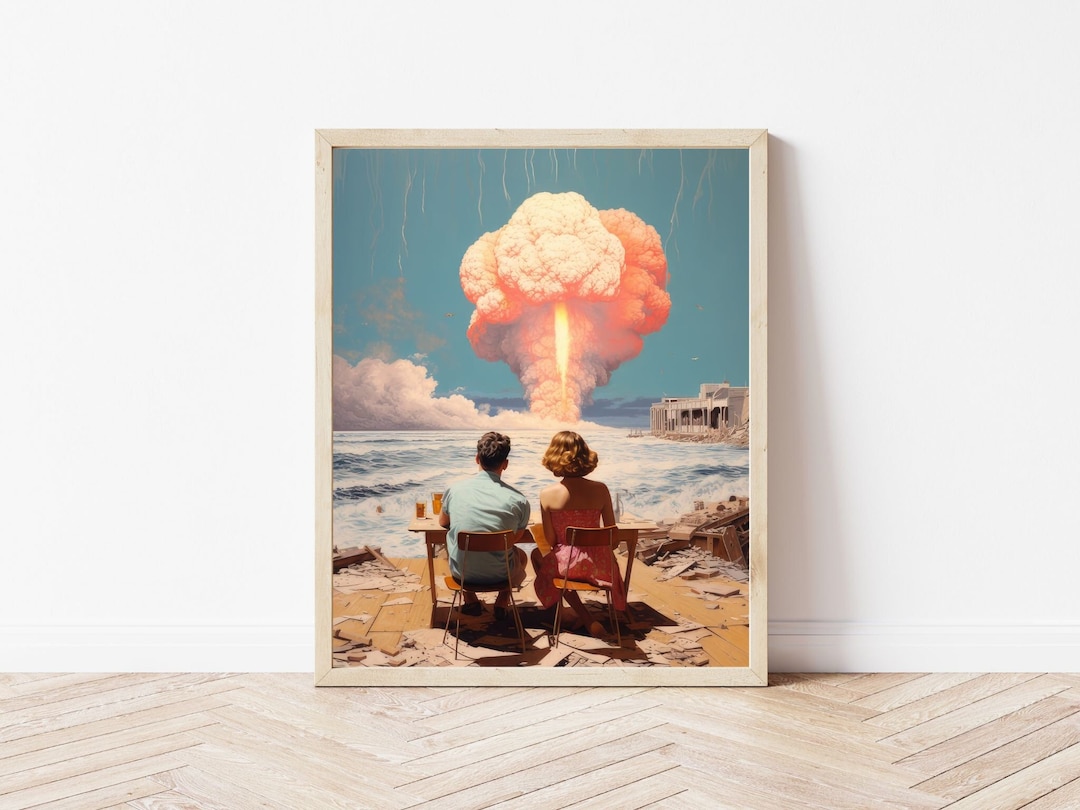 Retro Wall Art Surreal Art Print Trippy Art Indie Room Decor Retro