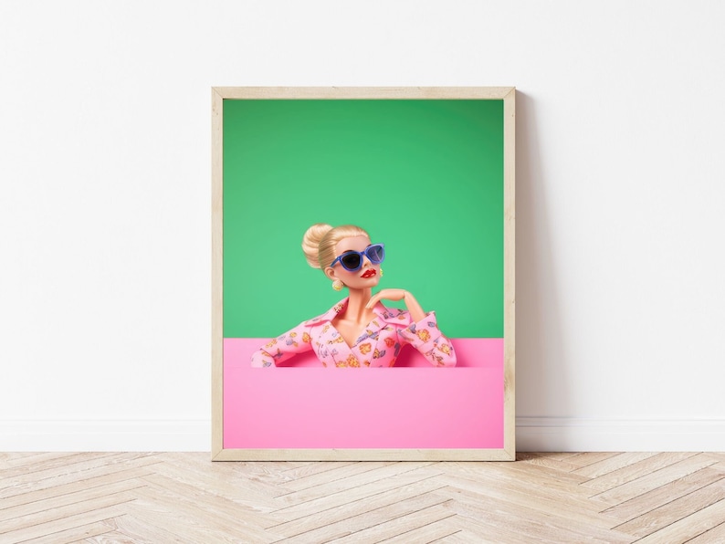 Hot Pink Wall Art Girly Wall Art Pop Culture Wall Art Etsy