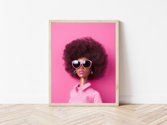 Hot Pink Wall Art | Pop Culture Art | Girly Wall Art | Preppy Wall Art | Barbie Decor