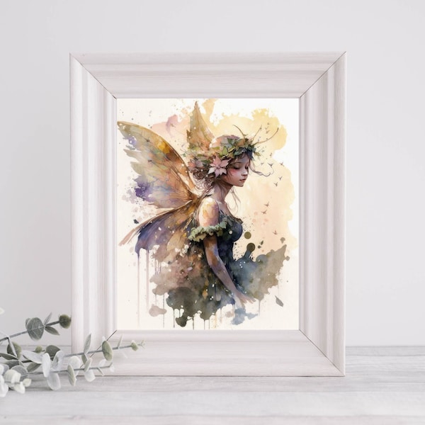 Fairy Print - Téléchargement numérique | Œuvre d’art de fée | Art mural féerique | Impression d’art fantastique | Décor de chambre de fée