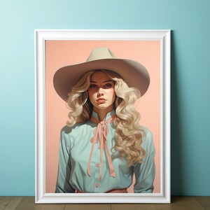 Cowgirl Art Print  - Girly Western Art Print | Cowgirl Aesthetic | Girly Wall Art | Cowgirl Decor | Western Wall Art | Printable Wall Art