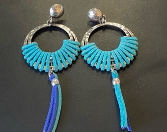 Suede Circle Earrings