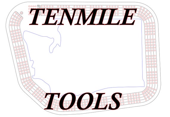 4 Track Cribbage Board Template