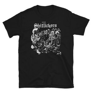 SHITLICKERS Cracked Cop Skulls shirt