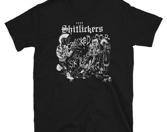 SHITLICKERS Cracked Cop Skulls shirt