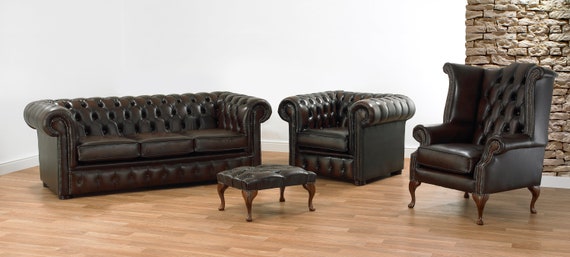Leather Chesterfield 1 2 3 5 Seater Sofa Luxury And Modern Home Furniture
