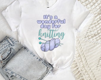 Knitting Shirt Gift For Knitter T shirt Knit Funny Knitting Tee For Knitting Lover Knitting Gift Knitter Top Cute Knitting Tshirt Knit Gift
