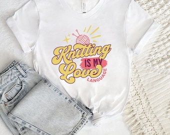 Knitting Shirt Gift For Knitter T shirt Knit Funny Knitting Tee For Knitting Lover Knitting Gift Knitter Top Cute Knitting Tshirt Knit Gift