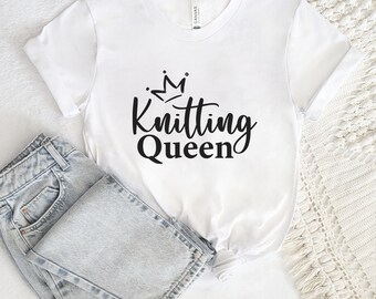 Knitting Shirt Gift Idea For Knitter T shirt Knit Funny Knitting Gift Tee For Knitting Lover Funny Gift For Knitter Top Cute Knitting Shirt