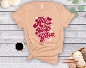 Knitting Shirt Gift For Her T shirt Knit Graphic Tee Gift For Knitting Lover Knitting Gift For Knitter Top Cute Retro Tshirt Knit Gift