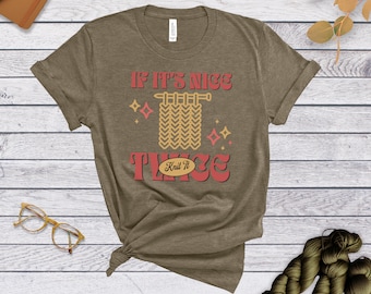 Knitting Shirt Gift For Knitter T shirt Knit Funny Knitting Tee For Knitting Lover Knitting Gift Knitter Top Cute Knitting Tshirt Knit Gift