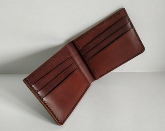 Cartera de cuero, regalo de San Valentín, cartera de cuero hecha a mano, cartera de cuero personalizada, cartera de cuero grabada, cartera de cuero doble