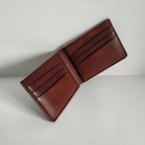 Cartera de cuero, regalo de San Valentín, cartera de cuero hecha a mano, cartera de cuero personalizada, cartera de cuero grabada, cartera de cuero doble