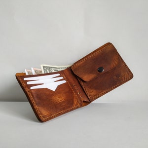Handmade Wallet, Personalized Leather Wallet, Mens Wallet, Genuine leather, Custom Leather, Engraved Leather Wallet, Bifold Leather Wallet