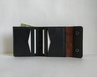 Cartera de cuero para hombre, Cartera de cuero hecha a mano, Cartera de cuero personalizada, Cartera personalizada, Cartera de cuero grabada, Cartera de cuero plegable