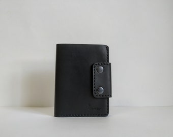 Cartera de cuero hecha a mano, cartera de cuero personalizada, cartera de cuero grabado, cartera de cuero genuino, cartera delgada, cartera de cuero doble