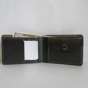Portefeuille en cuir pour hommes, Portefeuille en cuir fait à la main, Portefeuille en cuir personnalisé, Portefeuille en cuir gravé, Cadeau groomsmen, Portefeuille en cuir pliant