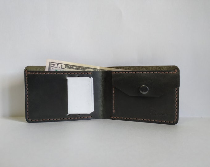 Mens leather wallet, Handmade Leather Wallet, Personalized Leather Wallet, Engraved Leather Wallet, Groomsmen gift, Bifold Leather Wallet