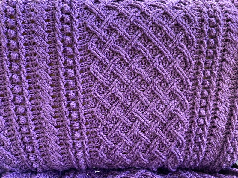 Handmade Crochet Lattice Weave Throw Etsy
