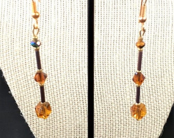 Gold / Yellow / Brown Crystal Earrings