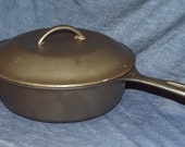 Unmarked Number 8 Chicken Fryer with Cover (Lid) by Wagner Ware Inv. Number 201