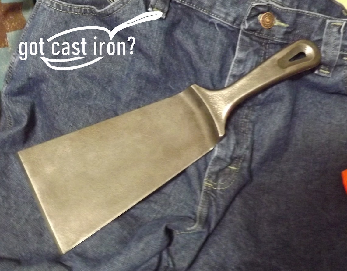 Large and Heavy Cast Iron Spatula Made From A 9 Lodge Griddle Etsy