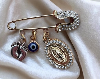 Mal de ojo | Broches de Proteccion de embarazo | Evil eye protection pin | Seguro de embarazo | Pregnancy protection pin
