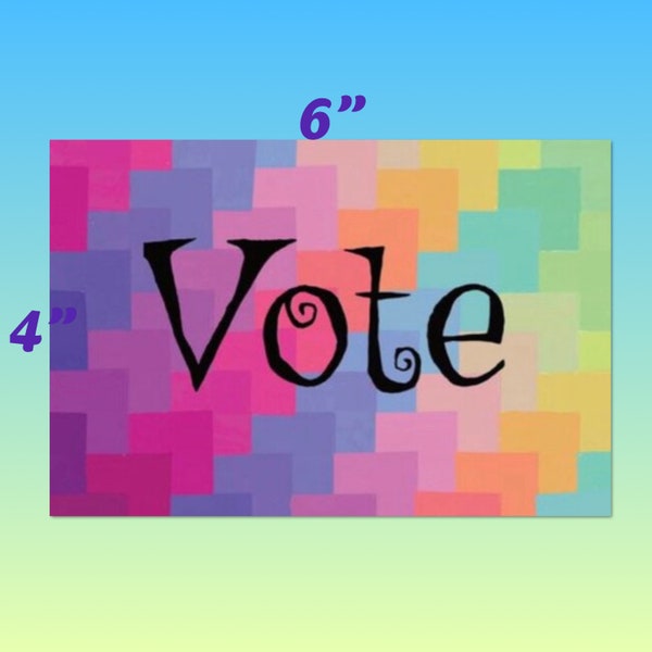 Vote Postcards, Colorful Voter Reminder Postcard, postcards to voters