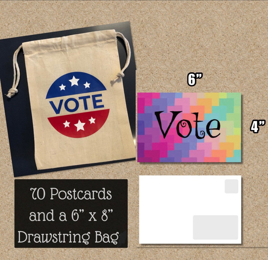 Vote Postcards Colorful Voter Reminder Postcard postcards to Etsy