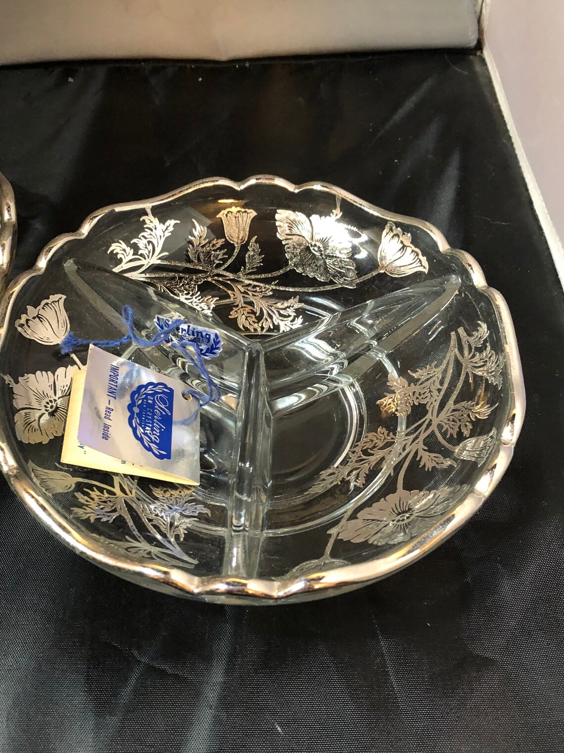 Silver City Divided Bowls Rhodium Coated Sterling Silver With Etsy