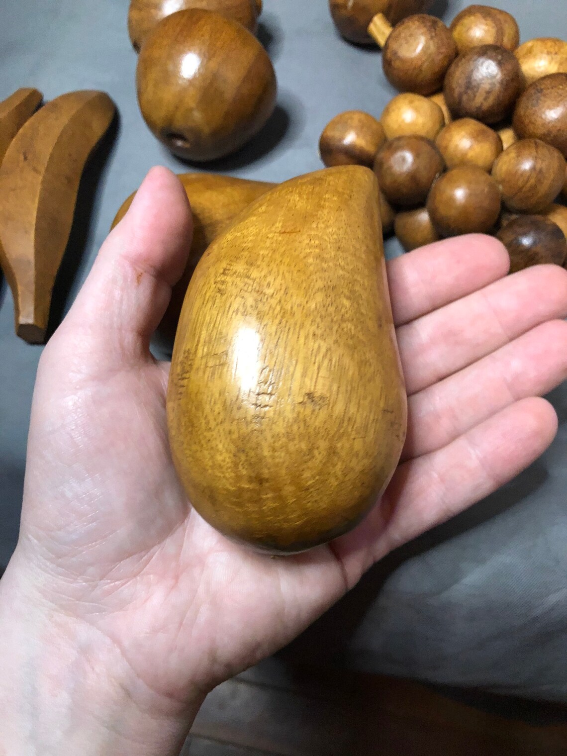 Fantastic Hand Carved Teak Fruit 1950s 9 pieces Etsy