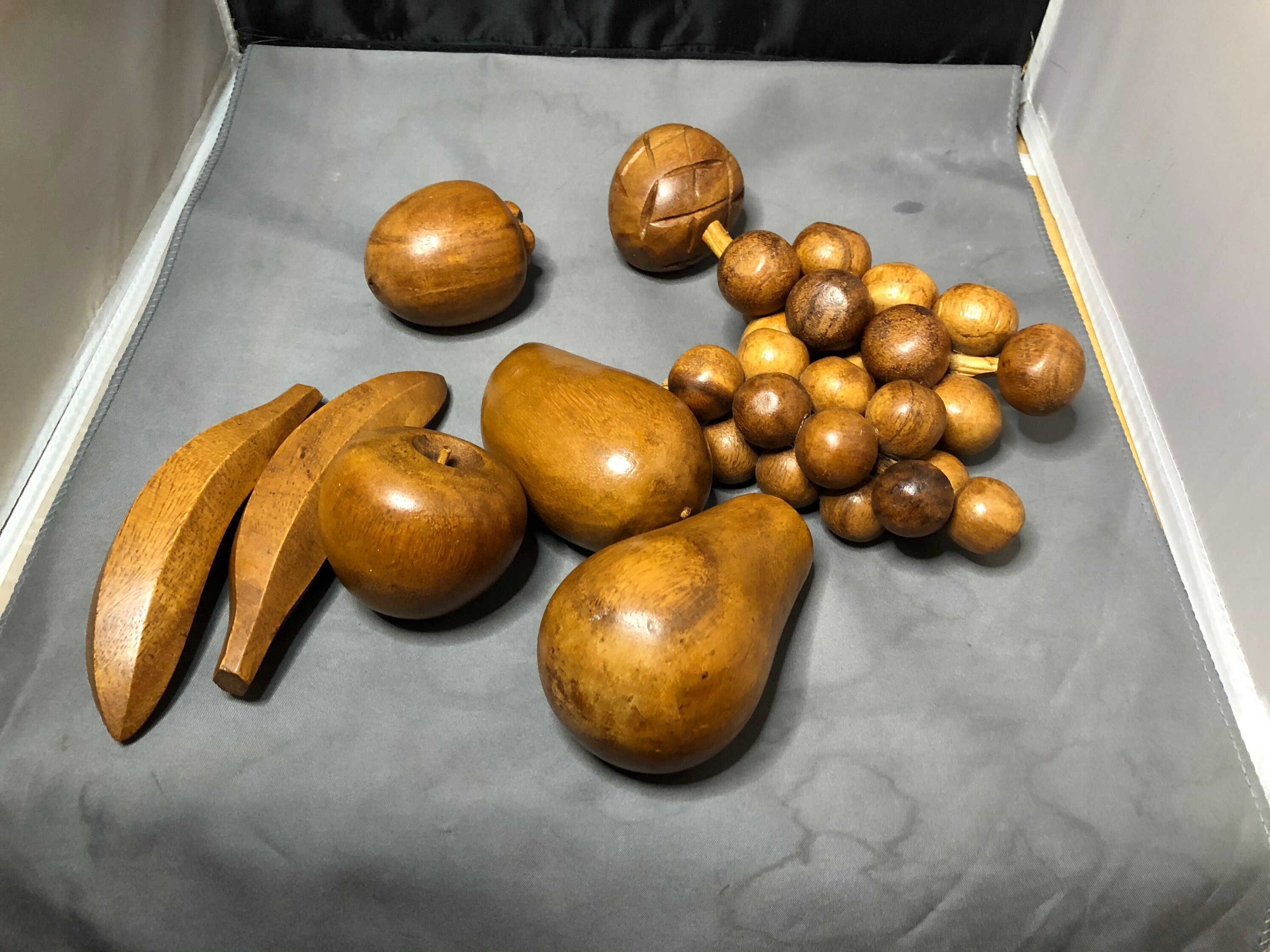 Fantastic Hand Carved Teak Fruit 1950s 9 pieces Etsy