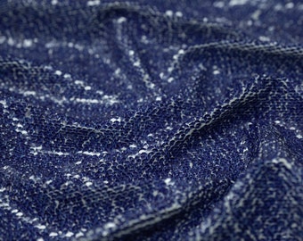 Denim Printed Flip Sequin on Spandex Fabric | Blue Moon Fabrics