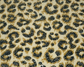 Cheetah Printed Flip Sequin on Spandex Fabric | Blue Moon Fabrics