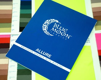 Carta de colores de poliéster y elastano Allure con absorción de humedad / Blue Moon Fabrics