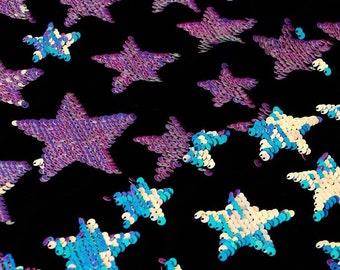 Starlight Stretch Velvet Flip Sequin | Blue Moon Fabrics
