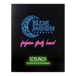 Scrunch texturierte Recycling Nylon Spandex Farbkarte | Blauer Mond Stoffe