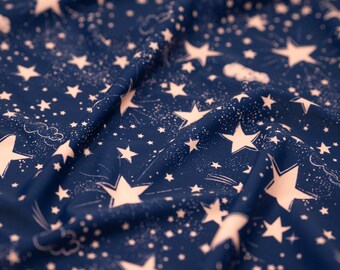 Star Bright Printed Spandex Fabric | Blue Moon Fabrics