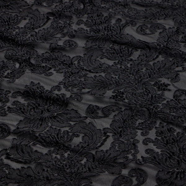 Versailles Burn Out Stretch Velvet | Blue Moon Fabrics