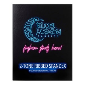 Two Tone Rib Nylon Polyester Spandex Farbkarte | Blauer Mond Stoffe