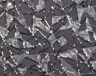 Surprise Stretch Mesh Sequin Fabric Blue Moon Fabrics - Etsy