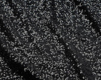 Kosmische 4-Wege Stretch Pailletten auf Spandex Stoff | Blauer Mond Stoffe