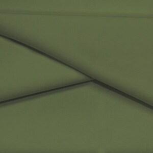May include: A close-up of a folded piece of fabric in a muted green colour. The fabric has a smooth, even texture.