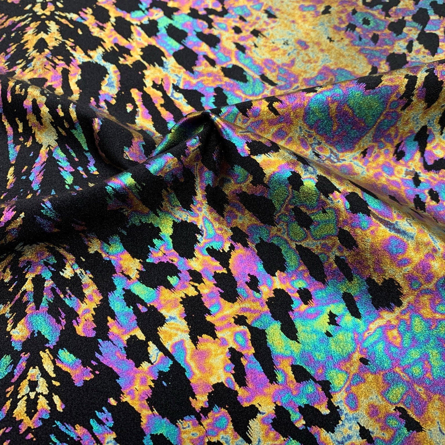 Naga Foil Printed Spandex | Blue Moon Fabrics